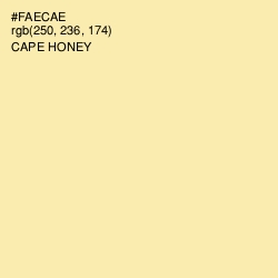 #FAECAE - Cape Honey Color Image
